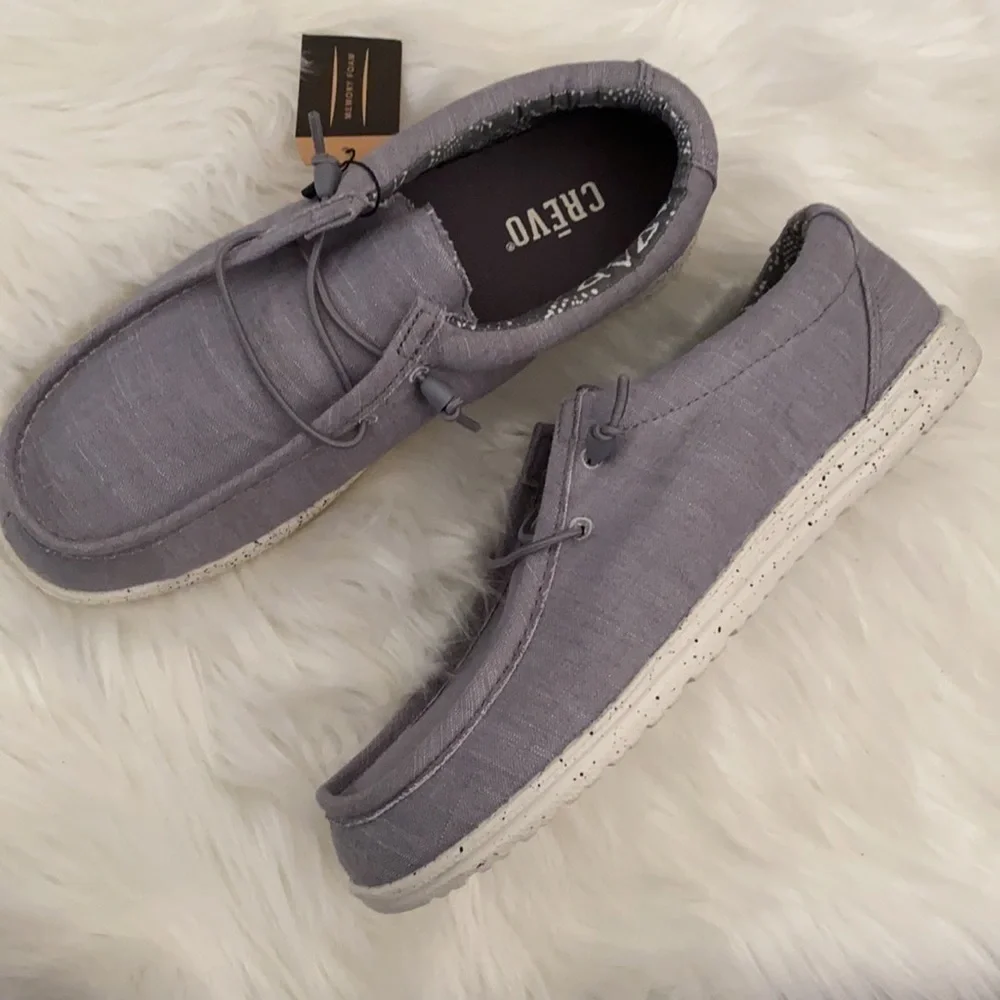 Nwt crēvo Ronnie slip on gray loafer sneakers